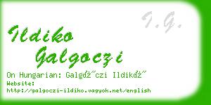 ildiko galgoczi business card